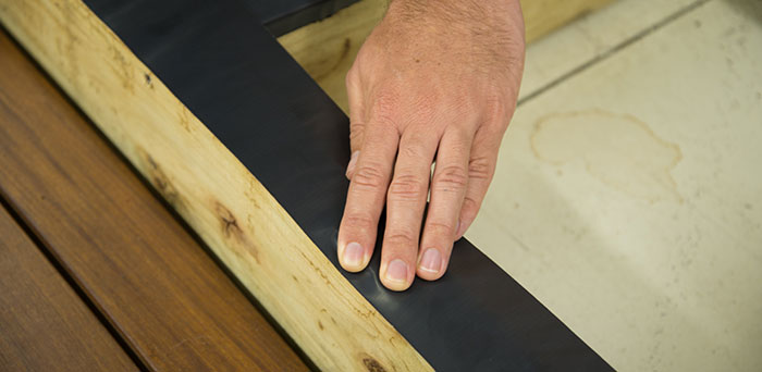 DeckWise WiseWrap JoistTape - Cinta autoadhesiva de 3 x 75 pies para madera  dura, madera térmica, PVC, tratamiento a presión y cubiertas compuestas (1